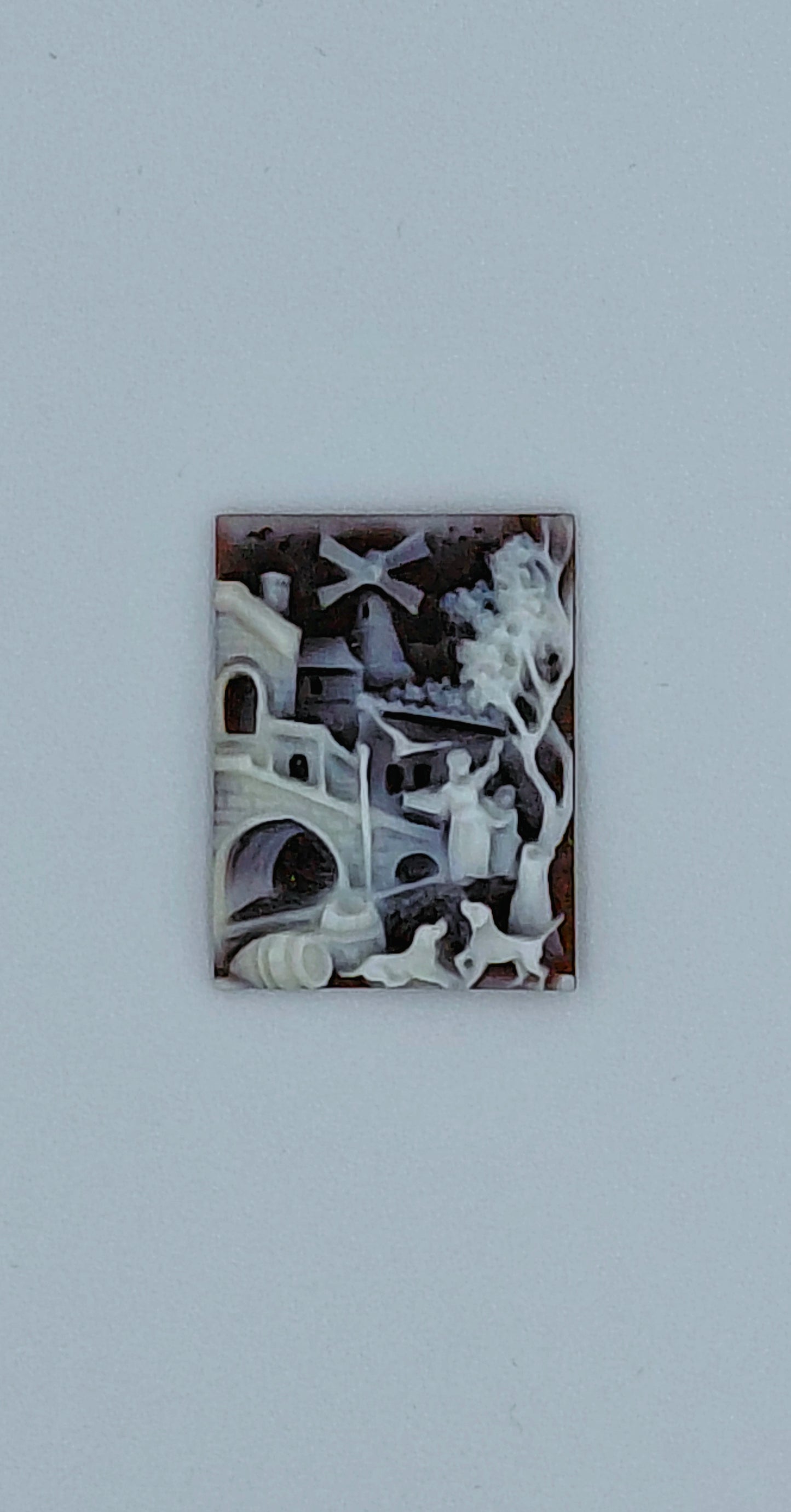 CAMMEO " PAESAGGIO 2 " CONCHIGLIA SARDONICA