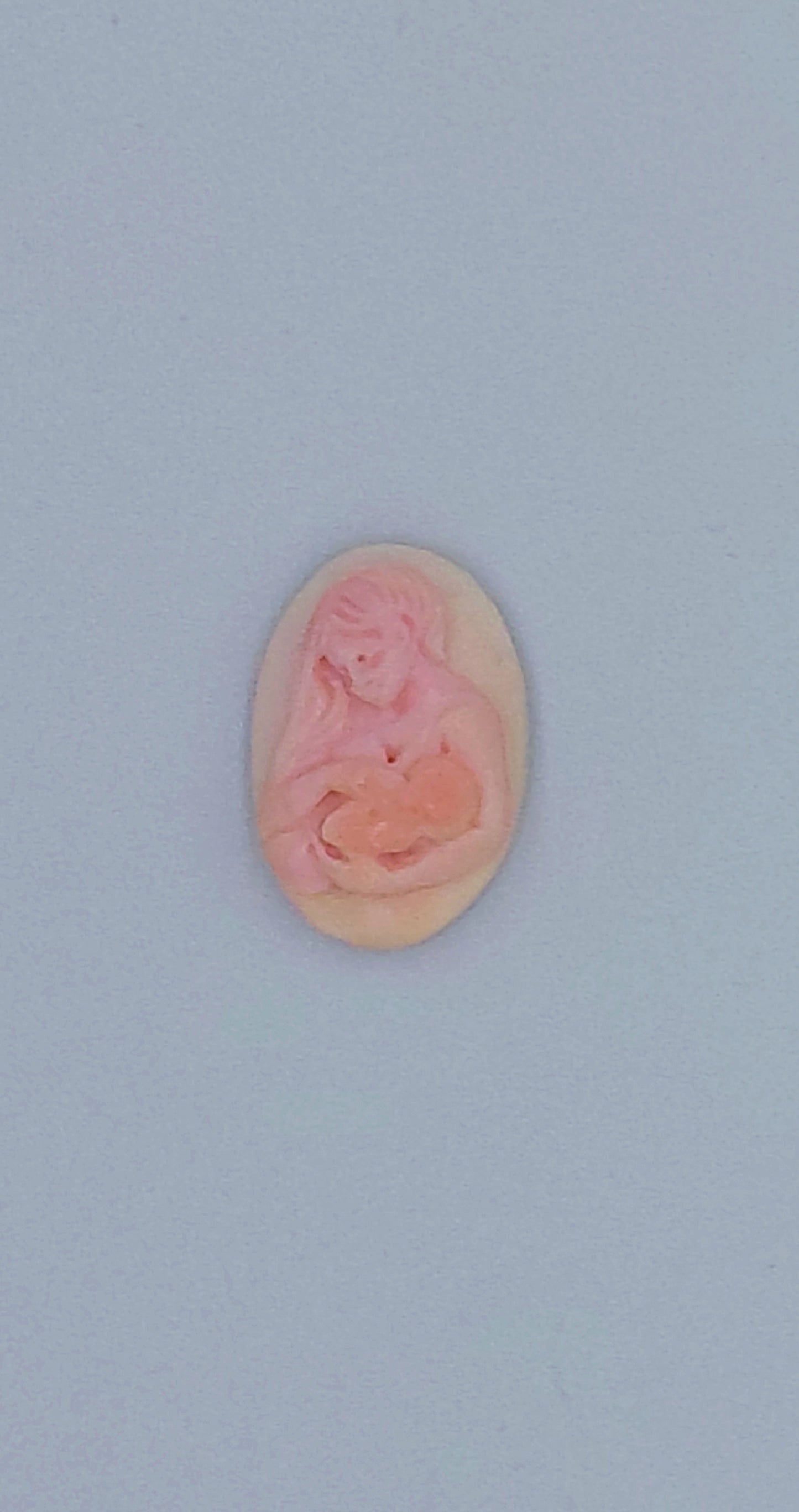 CAMMEO "MAMMA E BAMBINO COLORE ROSA" CONCHIGLIA