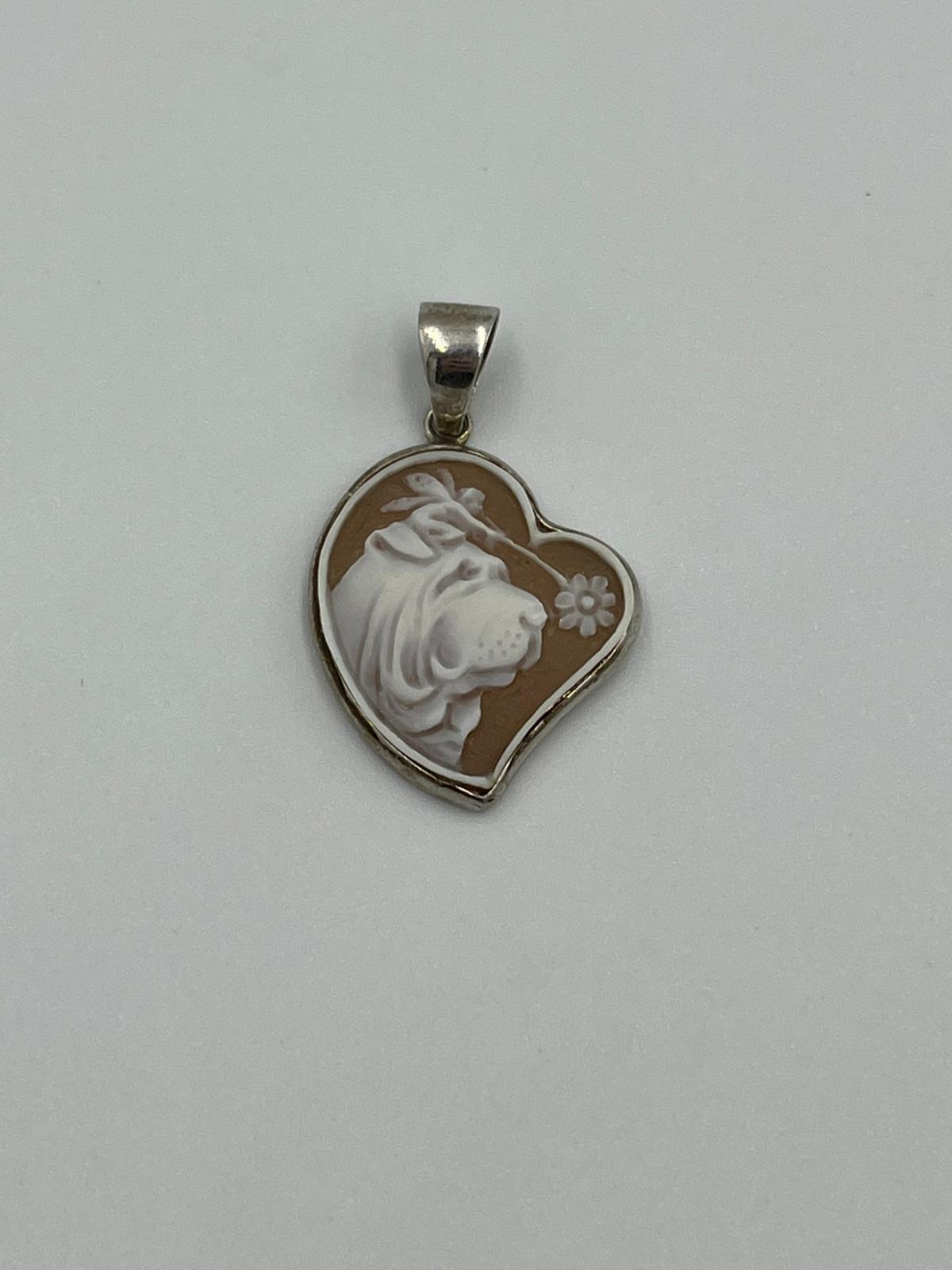 CIONDOLO CAMMEO "SHARPEI" IN ARGENTO 925