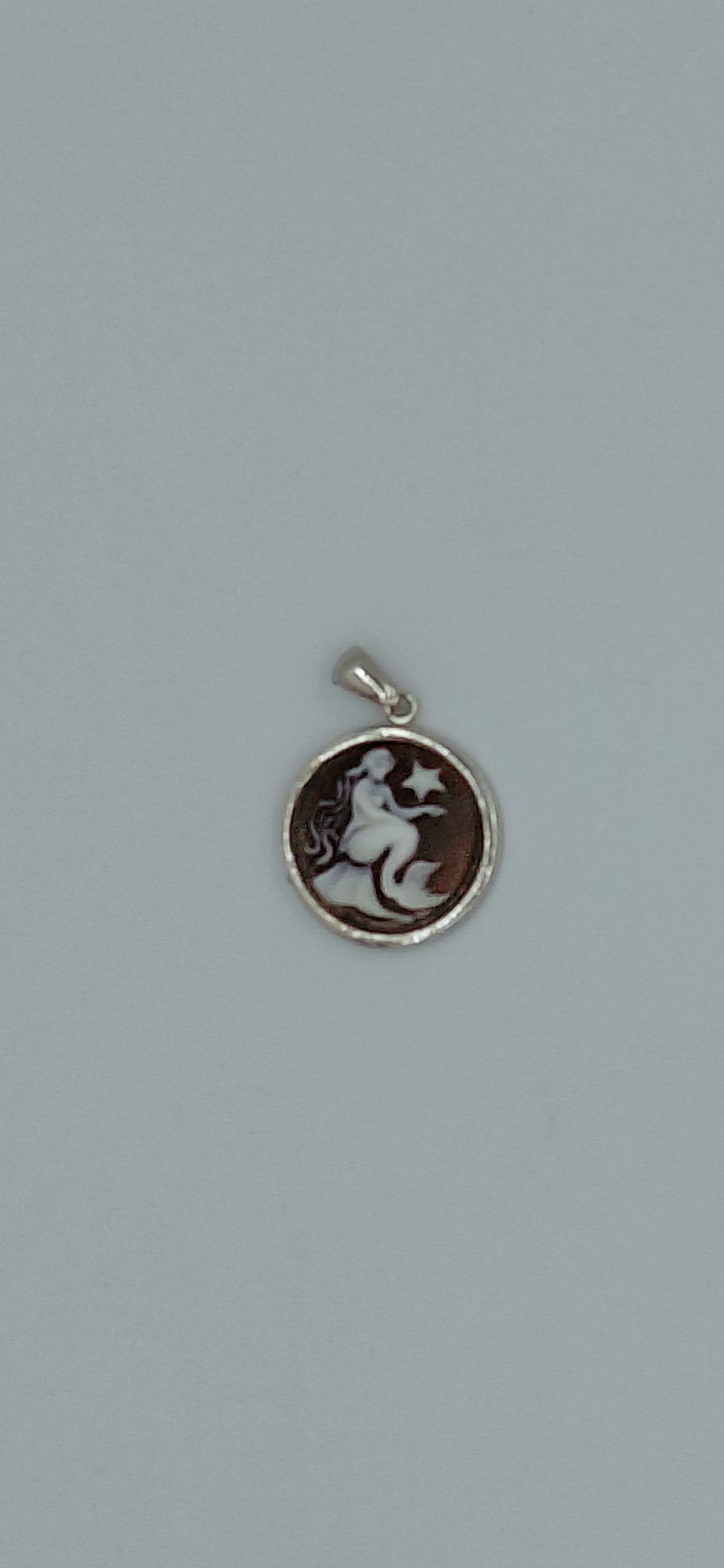 Ciondolo arcgento 925 cammeo sardonica" sirena "