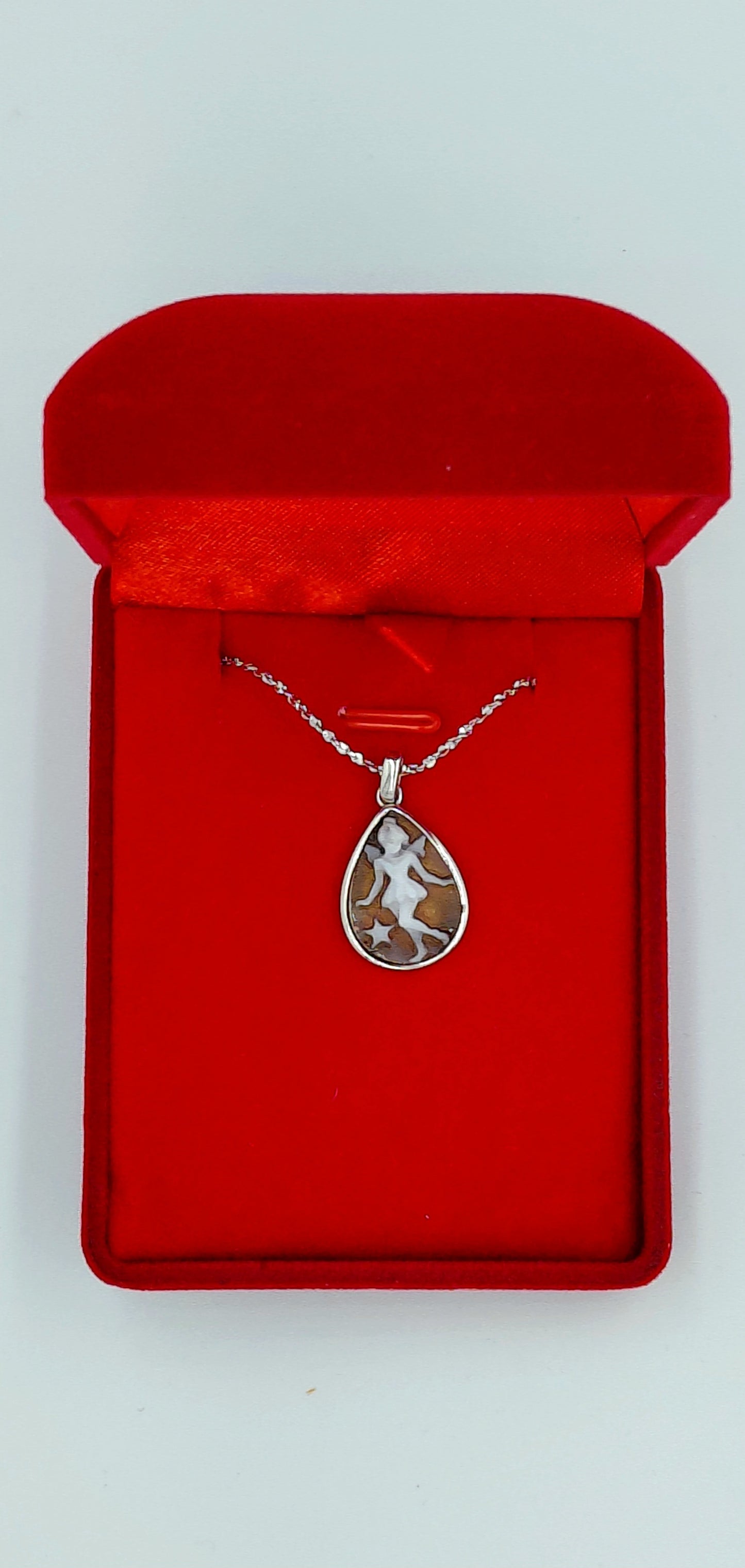 CAMMEO CONCHIGLIA SARDONICA "FATINA " IN ARGENTO 925