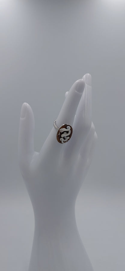 ANELLO CON CAMMEO "SERPENTE " IN ARGENTO 925