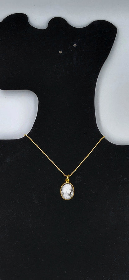 CIONDOLO CAMMEO "LADY " IN ARGENTO 925