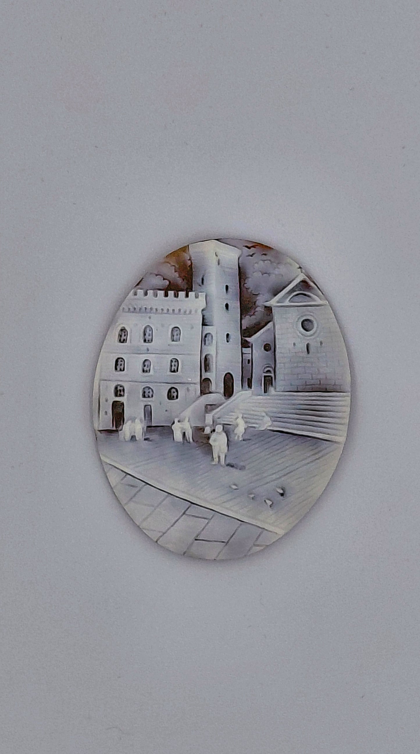 CAMMEO "CHIESA DI SANT'AGOSTINO SAN GIMIGNANO " CONCHIGLIA SARDONICA